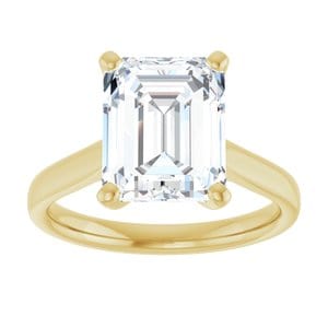 Rings 18K Yellow 10x8 mm Emerald Engagement Ring Mounting