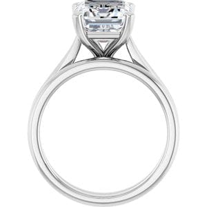 Rings Platinum 10x8 mm Emerald Engagement Ring Mounting