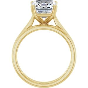 Rings 18K Yellow 10x8 mm Emerald Engagement Ring Mounting
