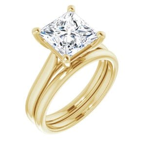 Rings 14K Yellow 8 mm Square Engagement Ring Mounting
