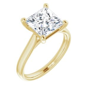Rings 14K Yellow 8 mm Square Engagement Ring Mounting