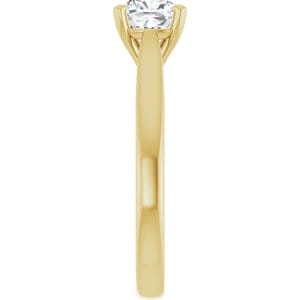 Rings 14K Yellow 6 mm Cushion Engagement Ring Mounting