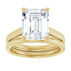 Rings 18K Yellow 10x8 mm Emerald Engagement Ring Mounting