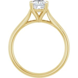 Rings 14K Yellow 6 mm Cushion Engagement Ring Mounting