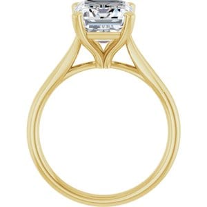 Rings 18K Yellow 10x8 mm Emerald Engagement Ring Mounting