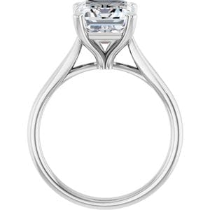 Rings Platinum 10x8 mm Emerald Engagement Ring Mounting