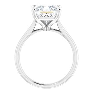 Rings 14K White 8 mm Square Engagement Ring Mounting