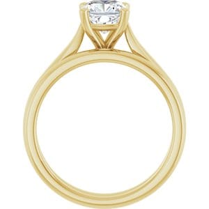 Rings 14K Yellow 6 mm Cushion Engagement Ring Mounting