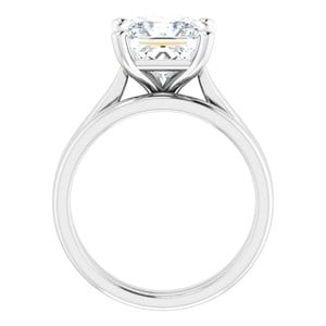 Rings 14K White 8 mm Square Engagement Ring Mounting