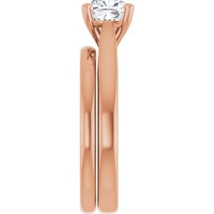 Rings 14K Rose 6 mm Cushion Engagement Ring Mounting