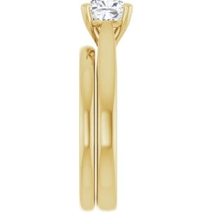 Rings 14K Yellow 6 mm Cushion Engagement Ring Mounting