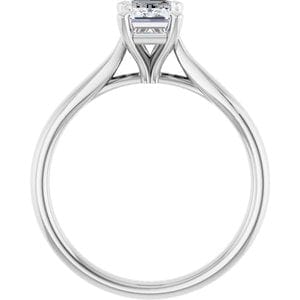 Rings Platinum 7x5 mm Emerald Engagement Ring Mounting