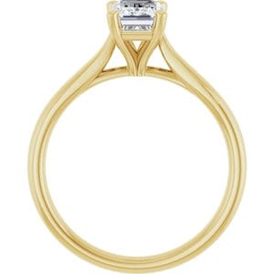 Rings 14K Yellow 7x5 mm Emerald Engagement Ring Mounting