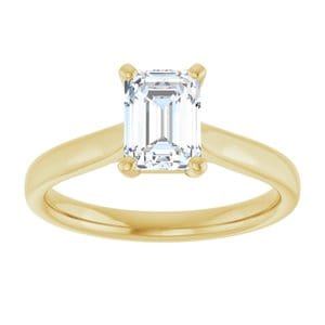 Rings 14K Yellow 7x5 mm Emerald Engagement Ring Mounting