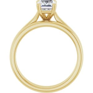 Rings 14K Yellow 7x5 mm Emerald Engagement Ring Mounting