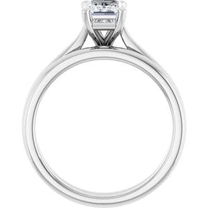 Rings Platinum 7x5 mm Emerald Engagement Ring Mounting