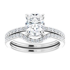 Rings 14K White 8x6 mm Oval Ring Mounting