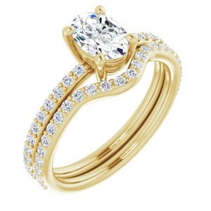 Rings 14K Yellow 7x5 mm Oval Ring Mounting