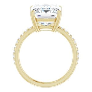 Rings 18K Yellow 12x10 mm Emerald Ring Mounting