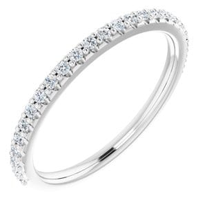 Rings 14K White 1/5 CTW Natural Diamond Band