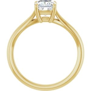 Rings 14K Yellow 6 mm Cushion Engagement Ring Mounting