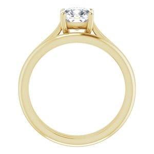 Rings 14K Yellow 6 mm Cushion Engagement Ring Mounting