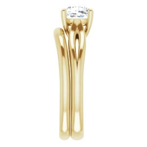 Rings 14K Yellow 6 mm Cushion Engagement Ring Mounting