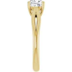Rings 14K Yellow 6 mm Cushion Engagement Ring Mounting