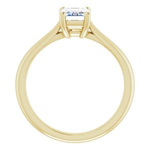 Rings 14K Yellow 7x5 mm Emerald Engagement Ring Mounting