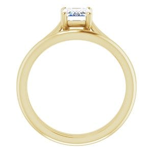 Rings 14K Yellow 7x5 mm Emerald Engagement Ring Mounting