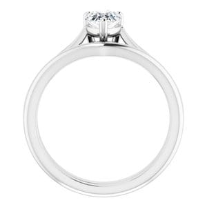 Rings 14K White 7x5 mm Pear Engagement Ring Mounting
