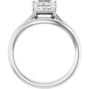 Rings 14K White 6 mm Square Engagement Ring Mounting