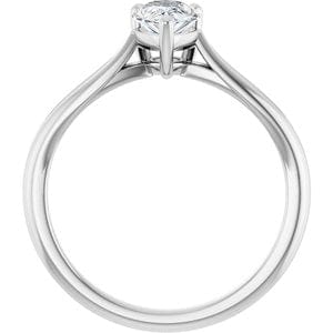 Rings 14K White 7x5 mm Pear Engagement Ring Mounting