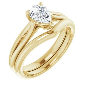 Rings 14K Yellow 7x5 mm Pear Engagement Ring Mounting