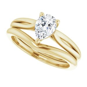 Rings 14K Yellow 7x5 mm Pear Engagement Ring Mounting