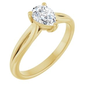 Rings 14K Yellow 7x5 mm Pear Engagement Ring Mounting