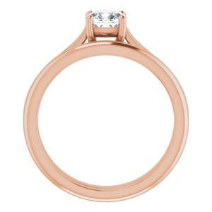 Rings 14K Rose 5 mm Cushion Engagement Ring Mounting