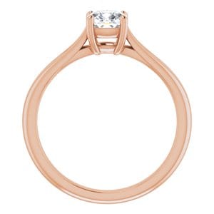 Rings 14K Rose 5 mm Cushion Engagement Ring Mounting
