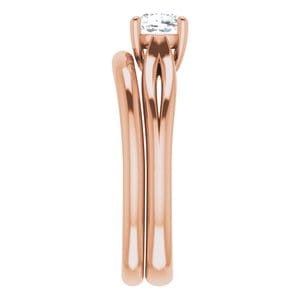 Rings 14K Rose 5 mm Cushion Engagement Ring Mounting
