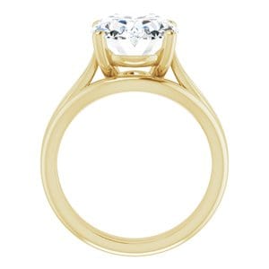 Rings 14K Yellow 12x10 mm Oval Engagement Ring Mounting