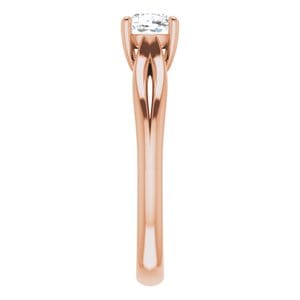 Rings 14K Rose 5 mm Cushion Engagement Ring Mounting