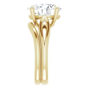 Rings 14K Yellow 12x10 mm Oval Engagement Ring Mounting