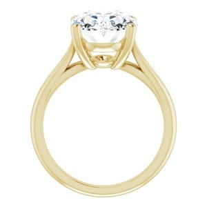 Rings 14K Yellow 12x10 mm Oval Engagement Ring Mounting