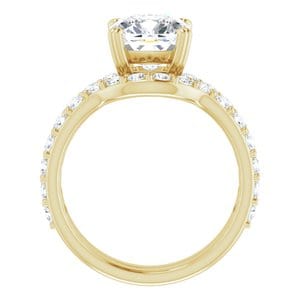 Rings 14K Yellow 8 mm Cushion Engagement Ring Mounting