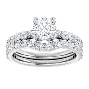 Rings 14K White 5.8 mm Round Engagement Ring Mounting