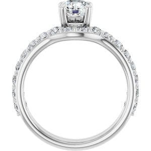 Rings 14K White 5.8 mm Round Engagement Ring Mounting