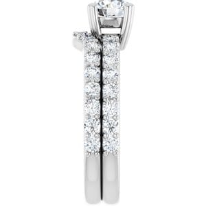 Rings 14K White 5.8 mm Round Engagement Ring Mounting