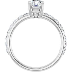 Rings 14K White 5.8 mm Round Engagement Ring Mounting