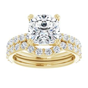Rings 14K Yellow 8 mm Cushion Engagement Ring Mounting