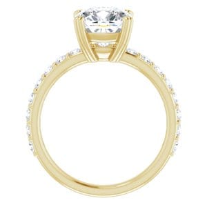 Rings 14K Yellow 8 mm Cushion Engagement Ring Mounting